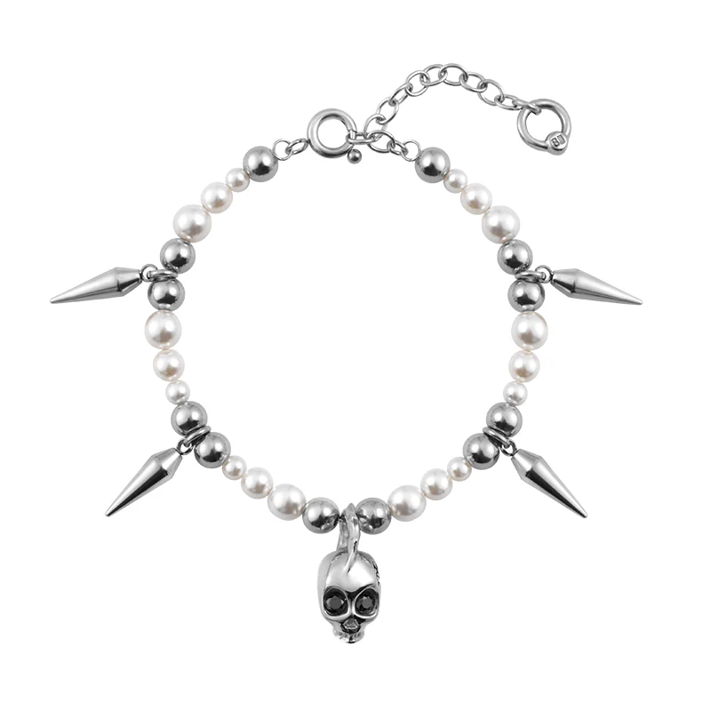Beaded Siren Skull Bracelet