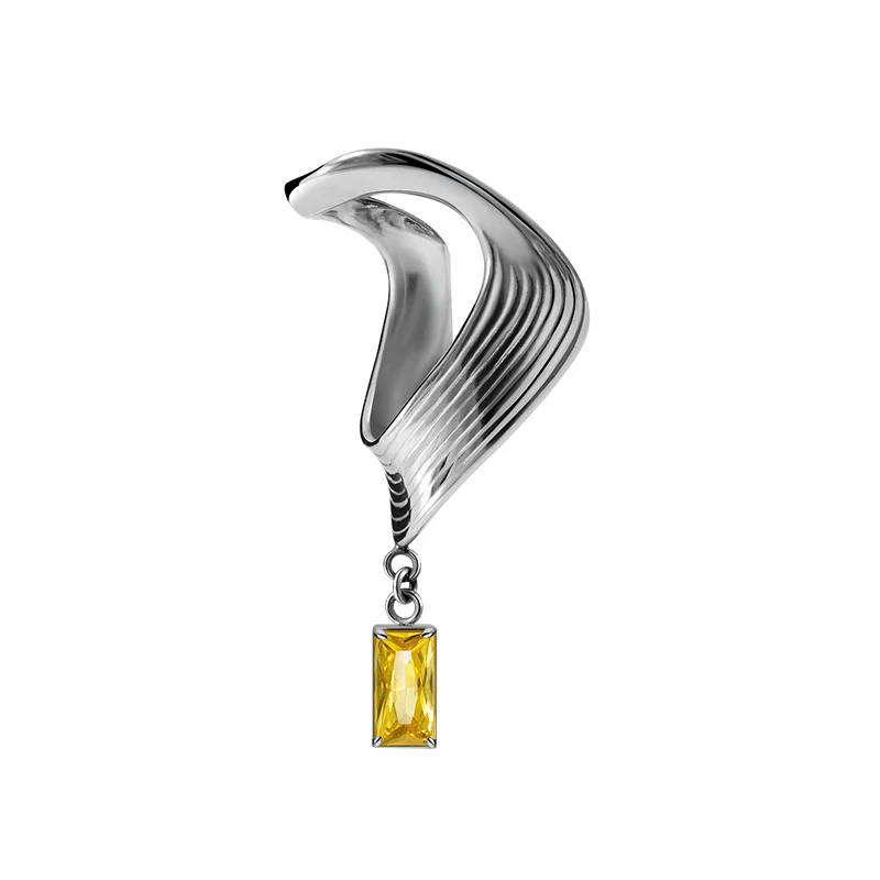 Bone Record Pattern Flow Ear Cuff - Image 2