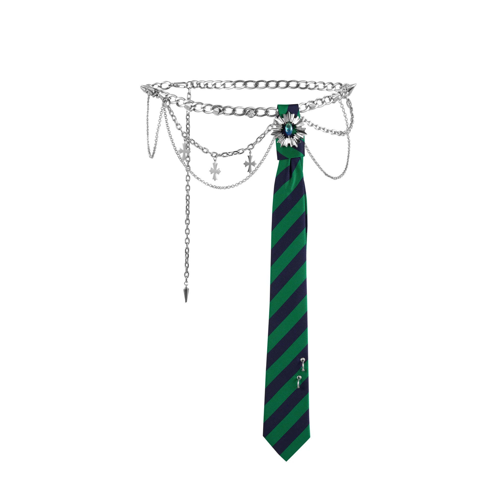Cornflower Emblem Tie Belt