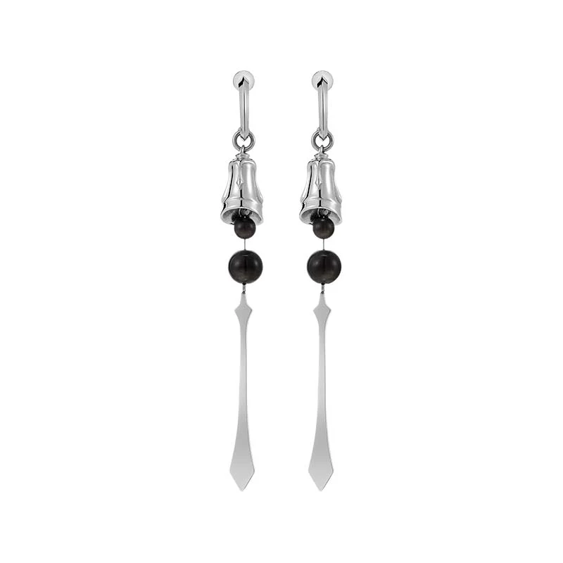Guardian Bell Long Stud Earrings - Image 2