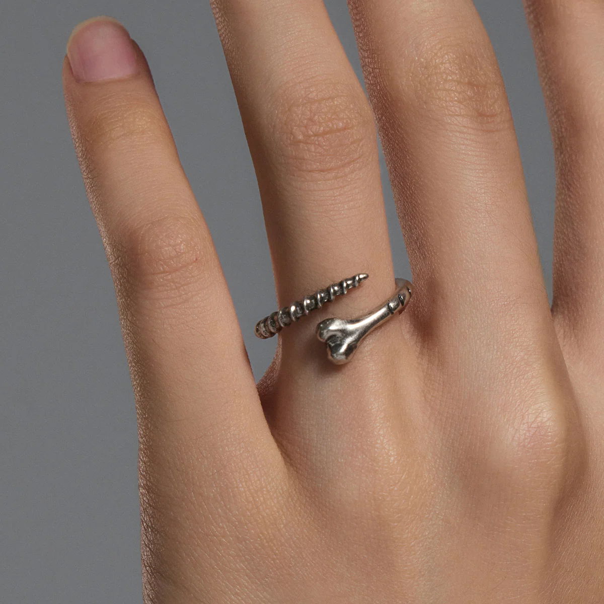 S925 Bone Spike Pinky Ring - Image 2